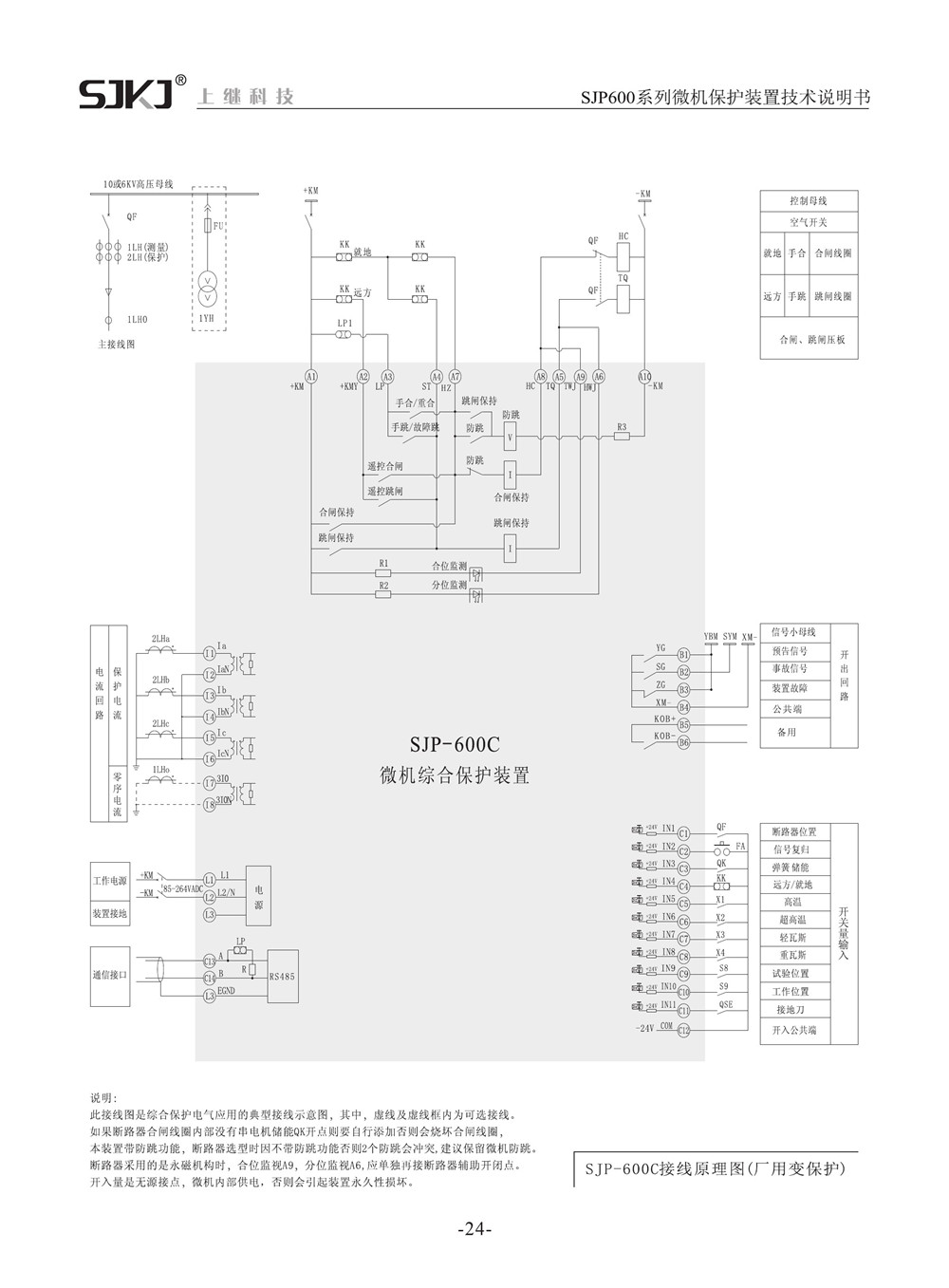 SJP-600C微機綜合保護裝置產(chǎn)品參數(shù)圖片三