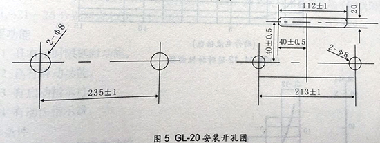 gl-15、25反時限過流繼電器安裝開孔圖