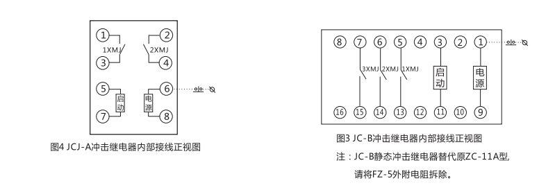 JCJ-B靜態(tài)交流沖擊繼電器技術(shù)指標及注意事項圖1