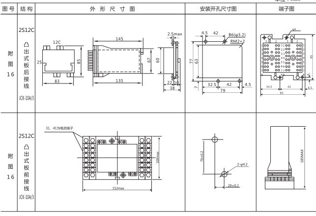 DLS-41/6-6雙位置繼電器外形尺寸圖片