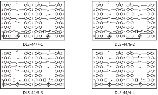 DLS-41/6-6雙位置繼電器內(nèi)部連接線圖片3