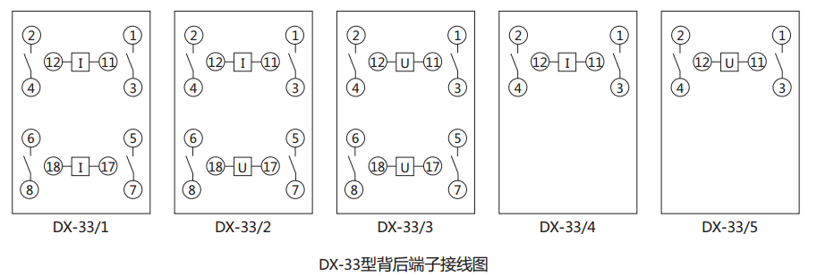 DX-33/4信號繼電器背后端子接線圖及外引接線圖