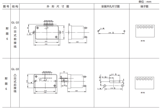 JSL-16外形結(jié)構(gòu)及開孔尺寸圖