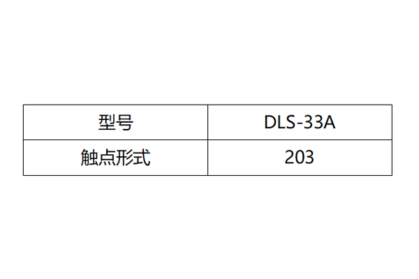 DLS-33A觸點形式圖